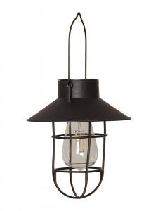 STAR Trading Декоративный светодиодный солнечный светильник «Клетка» черного цвета - (В)21 x Ø 18 см