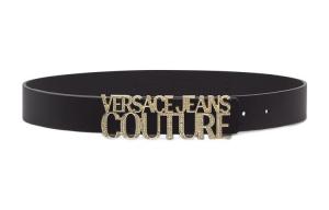 VERSACE JEANS COUTURE Кожаный женский ремень черный, Black