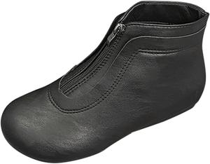 Женские боевые ботинки на щиколотку с массивным каблуком, без застежки, ковбойские сапоги с плюшевой подкладкой, шнуровкой и боковой молнией для активного отдыха на улице Generic, Black