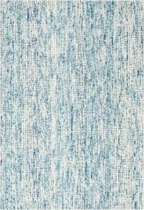 Ковер SAFAVIEH, 69 x 122 см, Abstract Collection, Ivory & Navy, ручной работы из шерсти, идеален для помещений с высокой проходимостью: прихожая, гостиная, спальня (ABT473M)