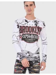 Функциональный лонгслив Cipo & Baxx, белый