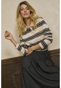 Поло Cream Polo shirt, Birch/Black Stripe/Beige