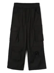 Брюки карго с логотипом Pinko Kids, черный