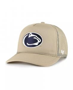 Мужская бейсболка Trucker Snapback цвета хаки Penn State Nittany Lions с сетчатой вставкой спереди '47 Brand