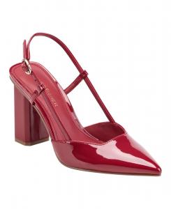 Женские туфли-лодочки Dian на высоком блочном каблуке с открытой пяткой Marc Fisher, Red Patent