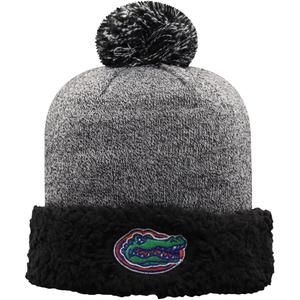 Женская черная вязаная шапка с манжетами и помпоном Top of the World Florida Gators