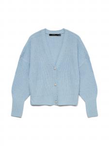 VERO MODA Вязаный кардиган светло-голубого цвета