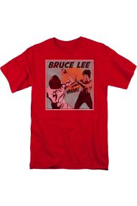 Футболка с коротким рукавом для взрослых с изображением Брюса Ли Gildan, красный