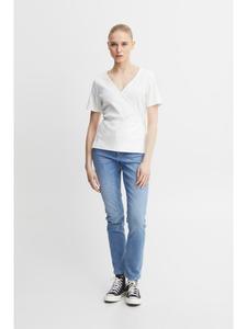 Футболка IHORETA Slim fit в цвете Cloud Dancer ICHI