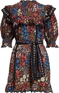 Женское мини-платье FARM Rio, Jujus Garden, черное