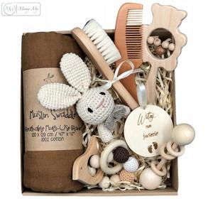 Детская простыня в бежево-коричневой экологической коробочке Inna marka