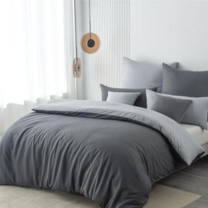 Комплект постельного белья Nesture, 3 предмета, 200х200/80x80 см, антрацит/серый