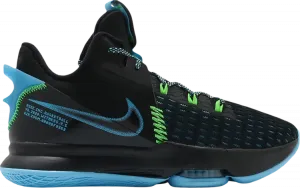Кроссовки Nike LeBron Witness 5 EP 'Black Light Blue Fury', черный