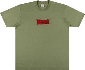 Футболка Supreme Ralph Steadman Box Logo Tee 'Light Olive', зеленый