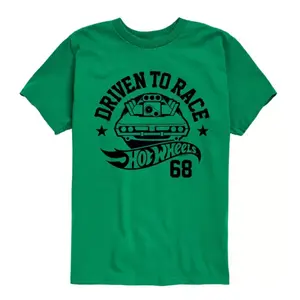 Футболка с принтом "Гонки — наша страсть" для мальчиков 8-20 лет Hot Wheels, цвет kelly green