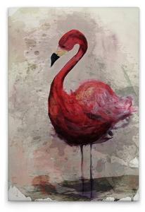 Картина на холсте A.S. Création Flamingo цвет cremebeigegraurotrosa