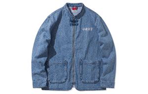 LiNing Джинсовая куртка мужская светло-серо-голубая, Denim Light Gray Blue