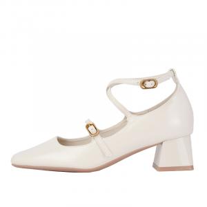 Zubumei Женские туфли Мэри Джейн экрю, цвет Ecru