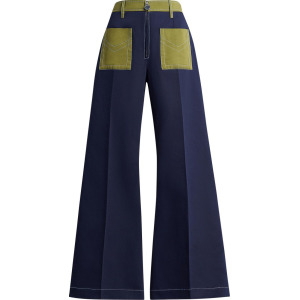 Брюки Marni Organic Drill Trousers 'Deep Blue', синий