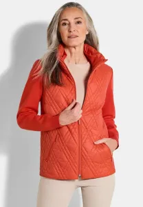 Легкая куртка übergangs lässige mit stepp Goldner, Orange