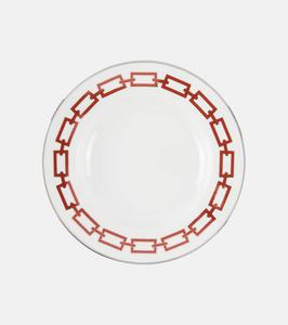 Фарфоровая суповая тарелка Ginori 1735, Scarlatto