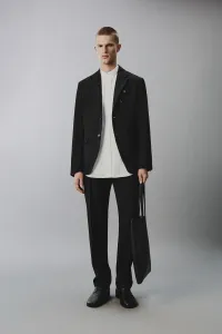 Блейзер из 100% шерсти Zara, черный