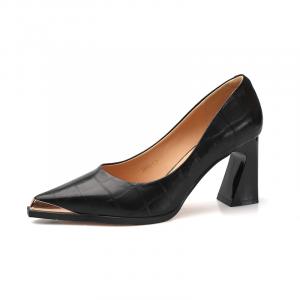 Женские туфли на платформе с массивным каблуком 7,5 см POOQ, черный