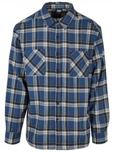 Рубашки Urban Classics темно-синего/белого цвета