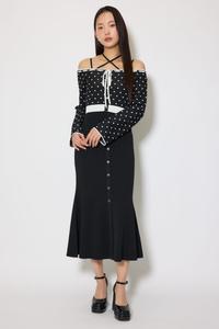 Вязаное платье-кардиган «Русалка» с лентами Rienda, цвет Black