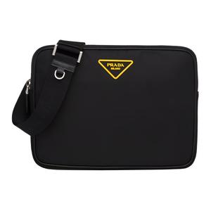 PRADA Нейлоновая плечевая сумка мужская черная
