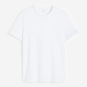 Футболка H&M Slim Fit Cotton, белый