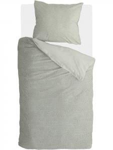 Комплект постельного белья из сирсакера/Ренфорса "Basic & Tough" зеленого цвета Walra, 155x220 см