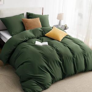 Комплект постельного белья Bedsure из 2 предмета, 135х200/80x80 см, оливково-зеленый