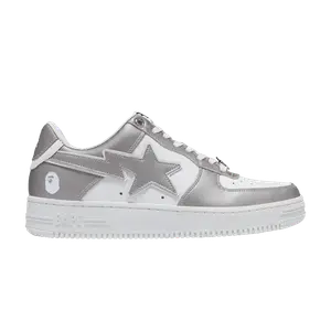 Кроссовки BAPE Wmns Bapesta #4 Silver, серебряный