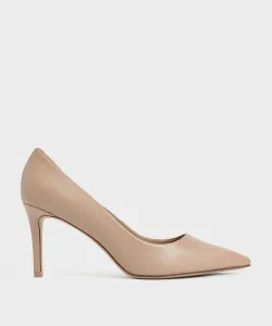 Туфли-лодочки с острым носком на шпильке Charles & Keith, цвет Nude
