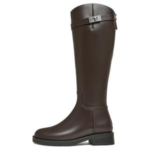 Сапоги женские 3,5 см TATA, Coffee Red (Single Lining)