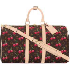 LOUIS VUITTON Сумка-баул Takashi Murakami Cherry Keepall Bandouliere 45 коричневая монограмма