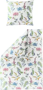 Постельное белье BIERBAUM из жатого хлопка пастельных тонов 155x220 см, с 1 наволочкой Bierbaum