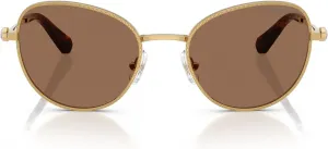 Женские круглые солнцезащитные очки Swarovski Sk7032, Gold/Dark Brown