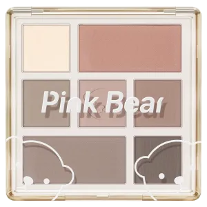 Pink Bear Палетка теней для век Pinkbear Small World семь цветов без переноса контурирование стойкий эффект подчеркивание естественной красоты глаз
