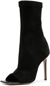 Женские модные ботильоны с открытым квадратным носком, боковой молнией, на высоком каблуке-стилетто, стильные для вечеринки, свидания, размеры 4-16 US Wansseny, Black