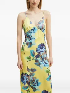Платье-комбинация Wintour с цветочным принтом Bardot, желтый