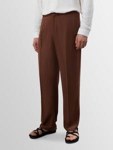 Свободные брюки со складками спереди Antioch, темно-коричневый