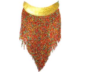 Ожерелье масаи - короткое Kendi Amani, Red-aqua