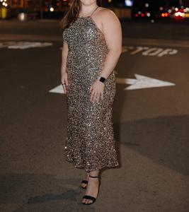 Квинн Платье с пайетками в серебристом цвете DRESS FORUM