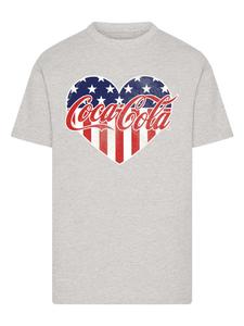 Футболка Coca Cola Americana серого цвета в крапинку F4NT4STIC