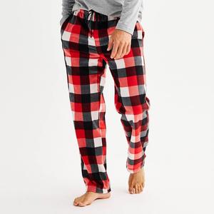 Мужские пижамные брюки из микрофлиса Sonoma Goods For Life, цвет Red Multi Check