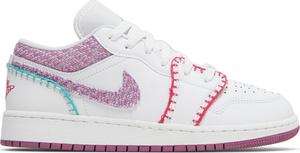 Кроссовки Air Jordan 1 Low SE GS Knit, белый