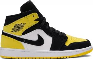 Кроссовки Air Jordan 1 Mid SE Yellow Toe, черный