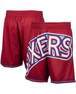 Мужские красные шорты philadelphia 76ers hardwood classics big face 2.0 Mitchell & Ness, красный
